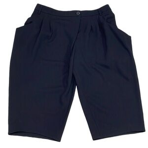 BCBGMAXAZRIA NWT Capris Pleats Pockets Wool Black Size 4